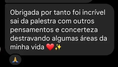 Mensagem real de participante de uma imersão